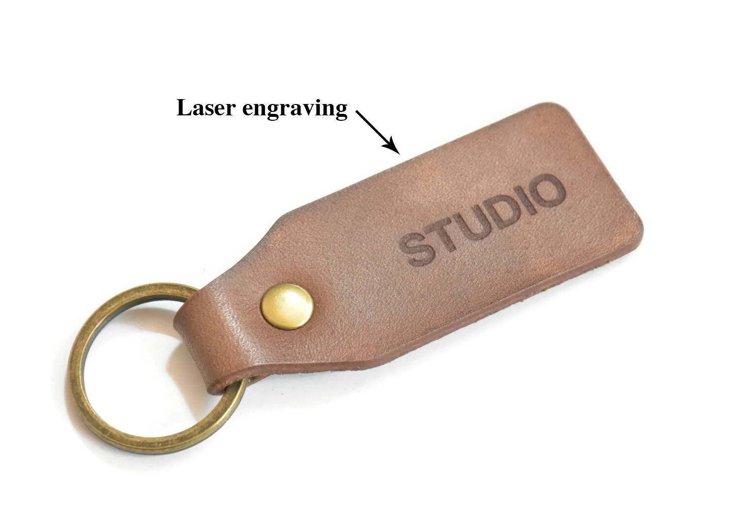 Leather key tag TA 035-2