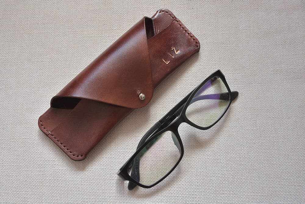Leather glasses case TA 037-3