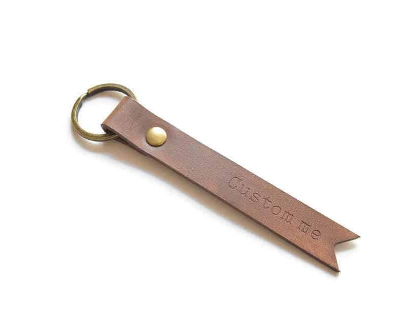 Personalized leather bookmark TA 048-3