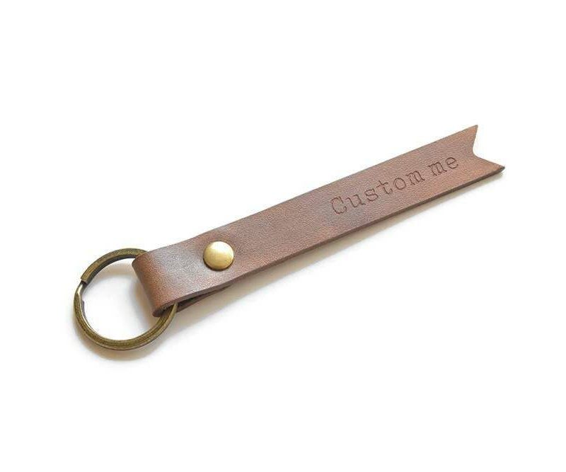 Personalized leather bookmark TA 048-4